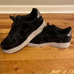 Women's Nike Air Force One Black Velvet